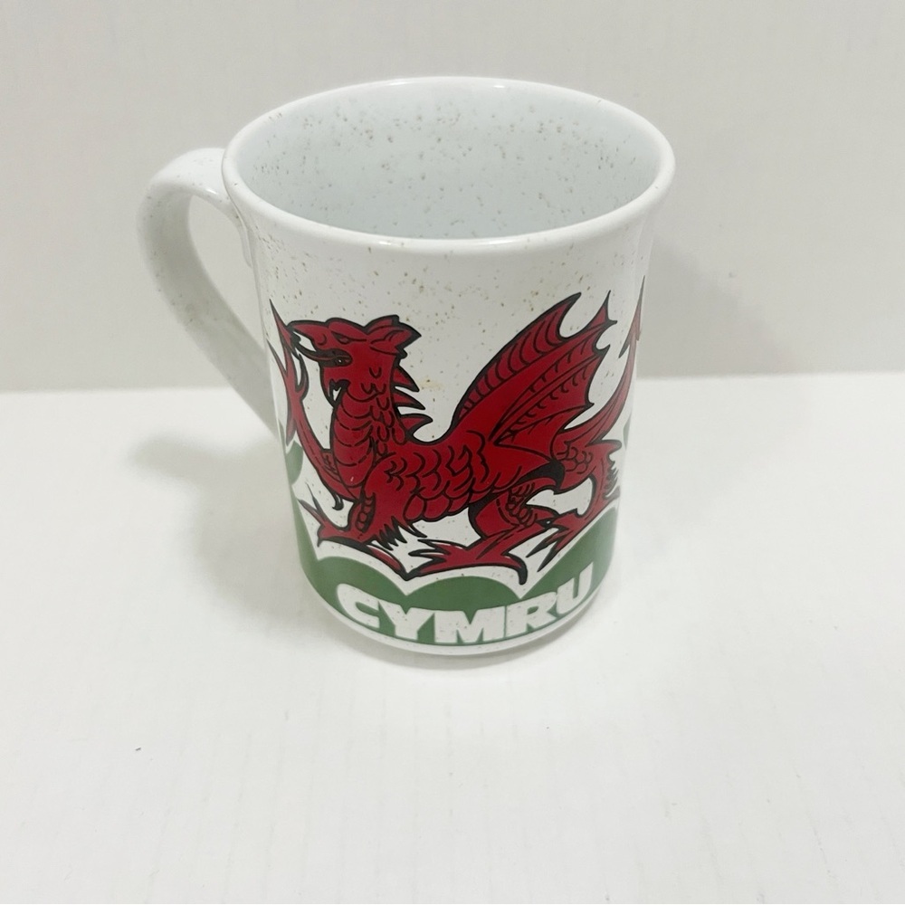 Welsh Dragon Mug with Red and Green Design